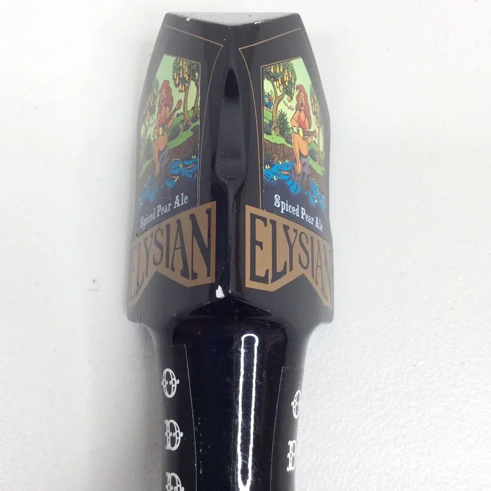 Elysian Spiced Pear Ale Oddland Beer Tap Handle Seattle Washington Wood 10